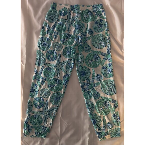 Lilly Pulitzer Girl’s Joggers Pants Blue Sea Urchin For You Star Fish XL 14-16 - Picture 4 of 4